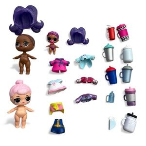 RARE Lol Surprise Dolls Lot of 3 Dolls 
+ Accessories, Crystal Queen, Slumber